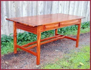 Custom Greene and Greene Style Desk with writing surface.